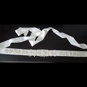 David's Bridal heavily beaded belt/sash
